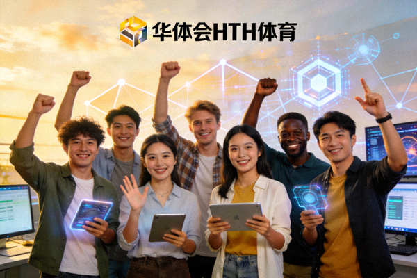 华体会HTH体育核心团队成员合影 - 多元化、充满活力的年轻科技团队