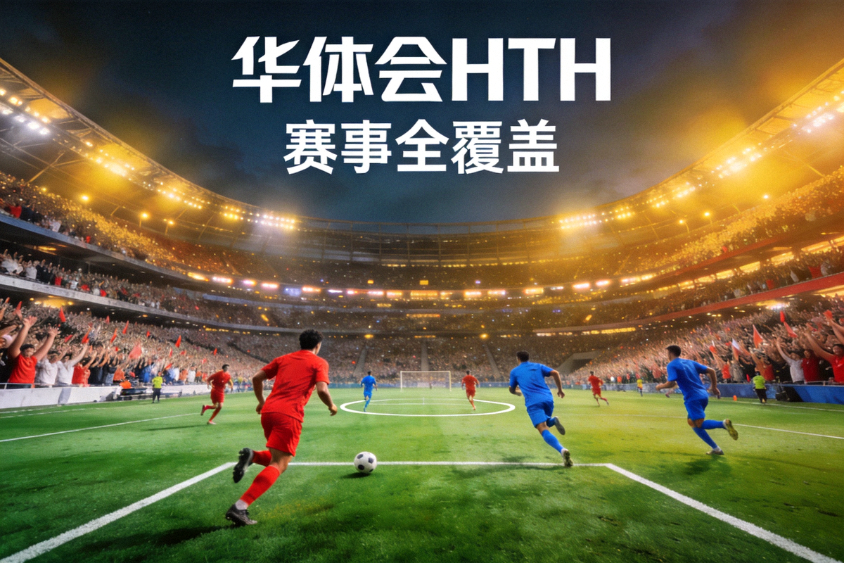 华体会HTH官网首页赛事全覆盖主视觉 - 大型体育场馆内的足球比赛现场
